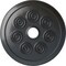 Ekena Millwork Spiral Ceiling Medallion (Fits Canopies up to 4"), Hand-Painted Pewter, 25 1/4"OD x 4"ID x 2"P CM25SPPES - alternate 1